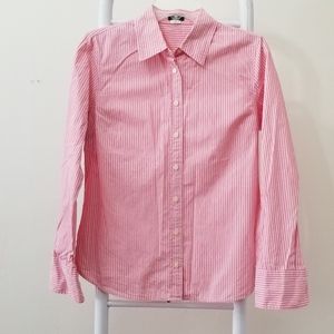 J. CREW Pink, Red & White Stripe Shirt